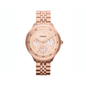 Watch strap Fossil ES3241 Stainless steel Rosé 16mm